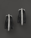 With a matte black finish, Charriol's cable earrings from the Celtic Noir collection lend a modern look.