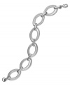 Get connected with this stylish bracelet from Charter Club. The linked oval design brings a timeless look to your everyday ensembles. Crafted in silver tone mixed metal. Approximate length: 8 inches.