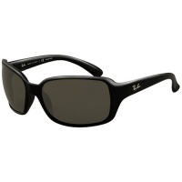 RAY BAN RB 4068 RB4068 601/58 BLACK PLASTIC FRAME GRAY GREEN POLARIZED LENS SUNGLASSES SHADES