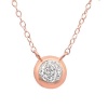 Rose Gold Plated Sterling Silver Pendant with Swarovski Crystals