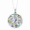 Sterling Silver CZ Kaleidoscope Of Wishes 18in Necklace