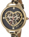 Betsey Johnson Women's BJ00067-14 Analog Leopard Pattern Heart Dial Watch