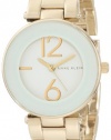 Anne Klein Women's AK/1074WTGB White Dial Gold Tone Bracelet Watch