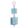 Sterling Silver Aqua Multi Square Cut Pendant Made with Swarovski Elements