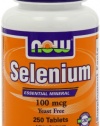 Now Foods Selenium 100mcg, Yeast Free,  250 Tablets