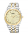 Polish off a weekday or weekend look with this refined Eco-Drive Corso watch by Citizen.