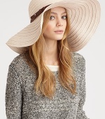 A breezy woven straw design, crafted in a chic wide-brim silhouette.Polyester/cottonMade in USA