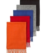 A luxuriously soft scarf rendered in bold seasonal colors, from The Men's Store at Bloomingdale's.