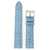 Ladies' Genuine Crocodile Watch Band Baby Blue 16mm Watchband Built-In Spring Bars