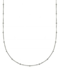 Add a touch of luxury with a simple chain. Giani Bernini's station bead necklace is crafted in sterling silver. Approximate length: 18 inches.