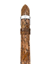 Michele goes exotic with this snakeskin watch strap. Designed to update your favorite watch, it's interchangeable with heads from the brand's much-coveted collection.