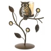 Gifts & Decor Wise Owl Ornamental Vine Leaf Votive Candleholder Stand