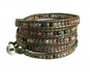 Chan Luu Stone Fancy Jasper Gauriya Leather Wrap Bracelet