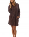 Del Rossa Women's Hooded Knit Robe, Beach Cover Up, Loungewear