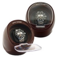 Burgundy color single automatic watch winder.