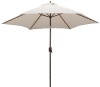 TropiShade TropiLight 9-Foot Bronze Aluminum Lighted Canvas Market Umbrella