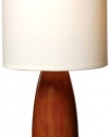 Normande HN1-1482 Flager 60-Watt Polyresin Wood-Look Table Lamp with Fabric Shade