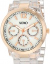 XOXO Women's XO5516 Clear Bracelet with Rose Gold Case Watch