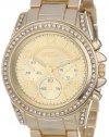 Breda Women's 2288_gold Ultra Femme Ultra Femme Rhinestone Accented Gold Metal Runway Watch