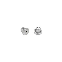 .925 Sterling Silver Rhodium Plated Screw-back For TWJC Silver Stud Earrings Only