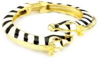 Kenneth Jay Lane Polished Gold Black and White Zebra Head Bracelet