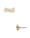 Bedeck yourself in kate spade new york's pair of bows. Go girlie--these earrings are a wrap with a pouffy party dress and sky-high heels.