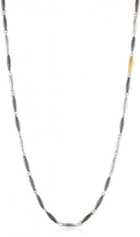 GURHAN Wheat Dark and White Silver with Gold Wheat Necklace