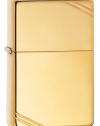 Zippo Vintage with Slashes High Polish Brass Pocket Lighter