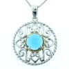 Meredith Leigh Sterling Silver Blue Topaz Necklace