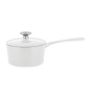 Mario Batali Cookware Classic Enamel Cast Iron Saucepan - White