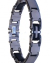 Dynamis bracelet, stainless steel/ 3 silicone link w/ cross design