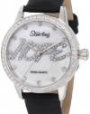 Stuhrling Original Women's 519H.11157 Vogue Audrey Hope Swiss Quartz Mother-Of-Pearl Dial Swarovski Black Watch