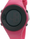 Converse Women's VR007670 Pickup Black Digital Dial and Hot Pink Polyurethane Strap Watch