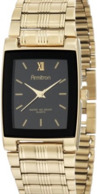 Armitron Men's 201576 Gold-Tone Black Dial Dress Watch