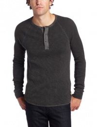 Lucky Brand Men's Slub Thermal Placket At Neckline Henley Shirt