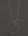 Lana's modern pendant necklace in yellow gold captures simple elegance.