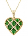 Effy Jewlery Gemma Emerald and Diamond Pendant, 2.30 TCW