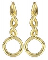 T Tahari Linear Twist Hoop Earrings