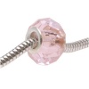 Faceted Glass Bead Fits Pandora Rose Pink 14mm (1)