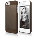 elago S5 Outfit MATRIX Aluminum and Polycarbonate Dual Case for the iPhone 5 - eco friendly Retail Packaging - Chocolate