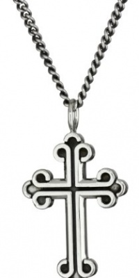 King Baby Cross Men's Small Traditional Cross Pendant Necklace