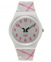 Blend fashion with sporty style with this Scottish Tartan watch from Swatch.