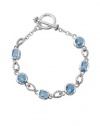 Barse Sterling Silver Faceted Blue Crystal Bracelet