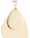 Kenneth Cole New York Shiny Metals Shiny Gold Double Teardrop Pendant Necklace, 20