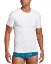 Calvin Klein Men's Core Sculpt Compression Short Sleeve Crew Tee, White, Large