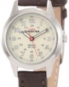 Timex Women's T40301 Expedition Metal Field Brown Leather Strap Watch