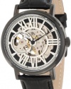 Stuhrling Original Men's 168S.33551 Classic Automatic Skeleton Round Black IP Watch Set