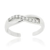 Sterling Silver CZ Infinity Toe Ring