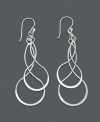 Spin a stylish tale. Unwritten earrings feature an artsy design in twisting sterling silver. Approximate drop: 2-1/4 inches.