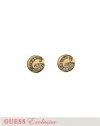 GUESS Gold-Tone Round Post Earrings, GOLD